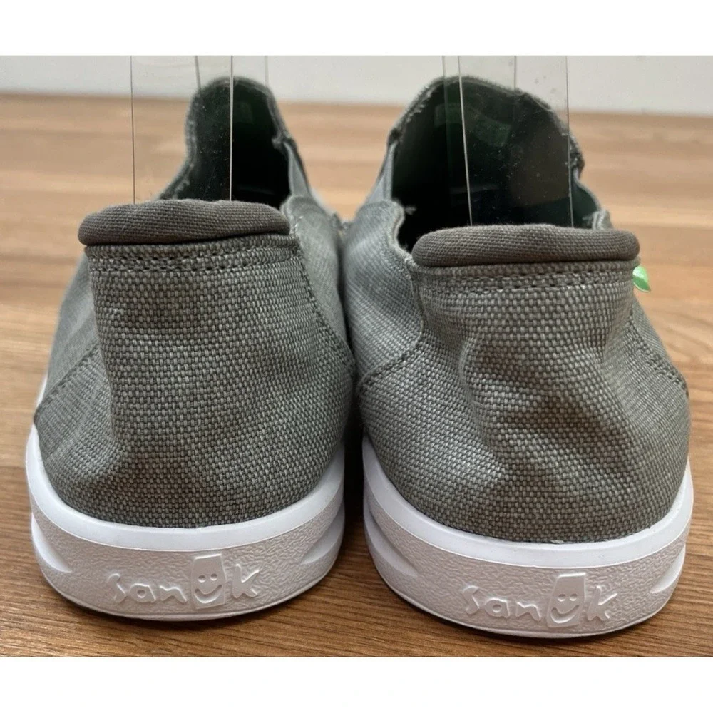 Sanuk Men's Hi Five Comfort Loafers Grey Slip-on Sneakers Size 10